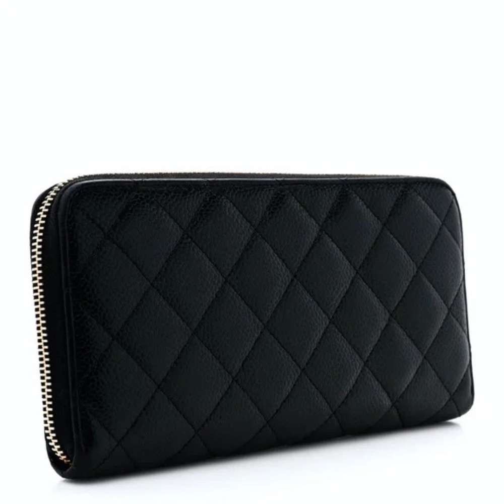 CHANEL Continental Caviar Zipped Wallet Noir - Picture 4 of 13